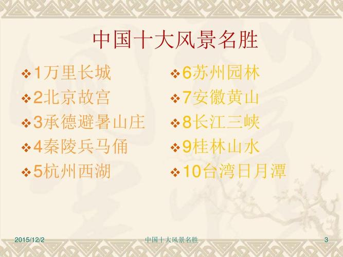 中国最霸气的旅游区域名（中国十大旅游区）