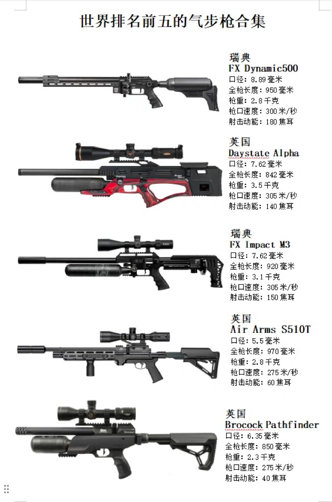 重型狙击世界排名前十,目前最好的枪排名前十